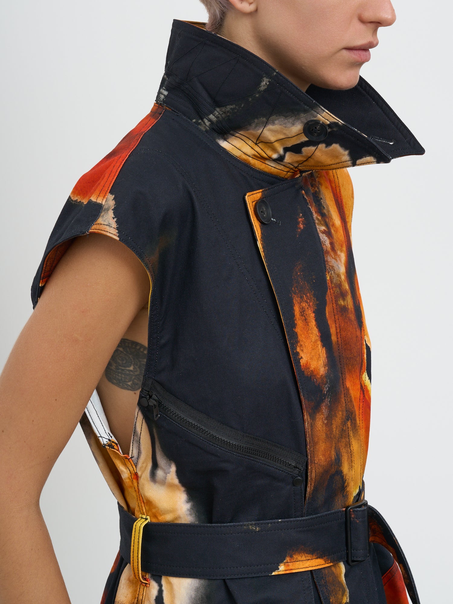 Y-3 Sleeveless Cotton Dress with Waistband for Women - FW25