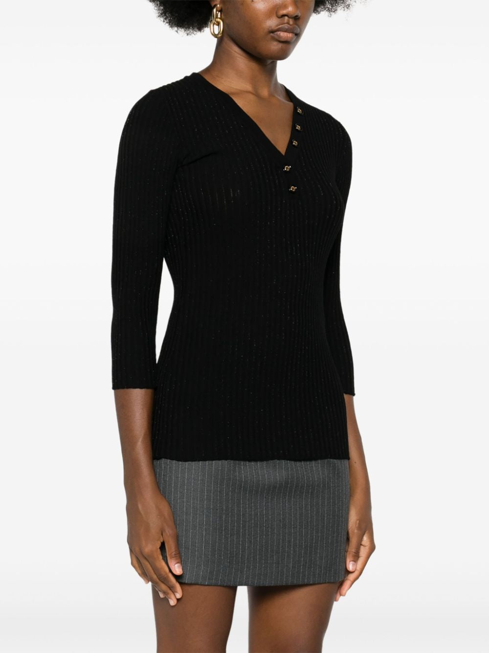ELISABETTA FRANCHI Ribbed Knit Jumper for Women