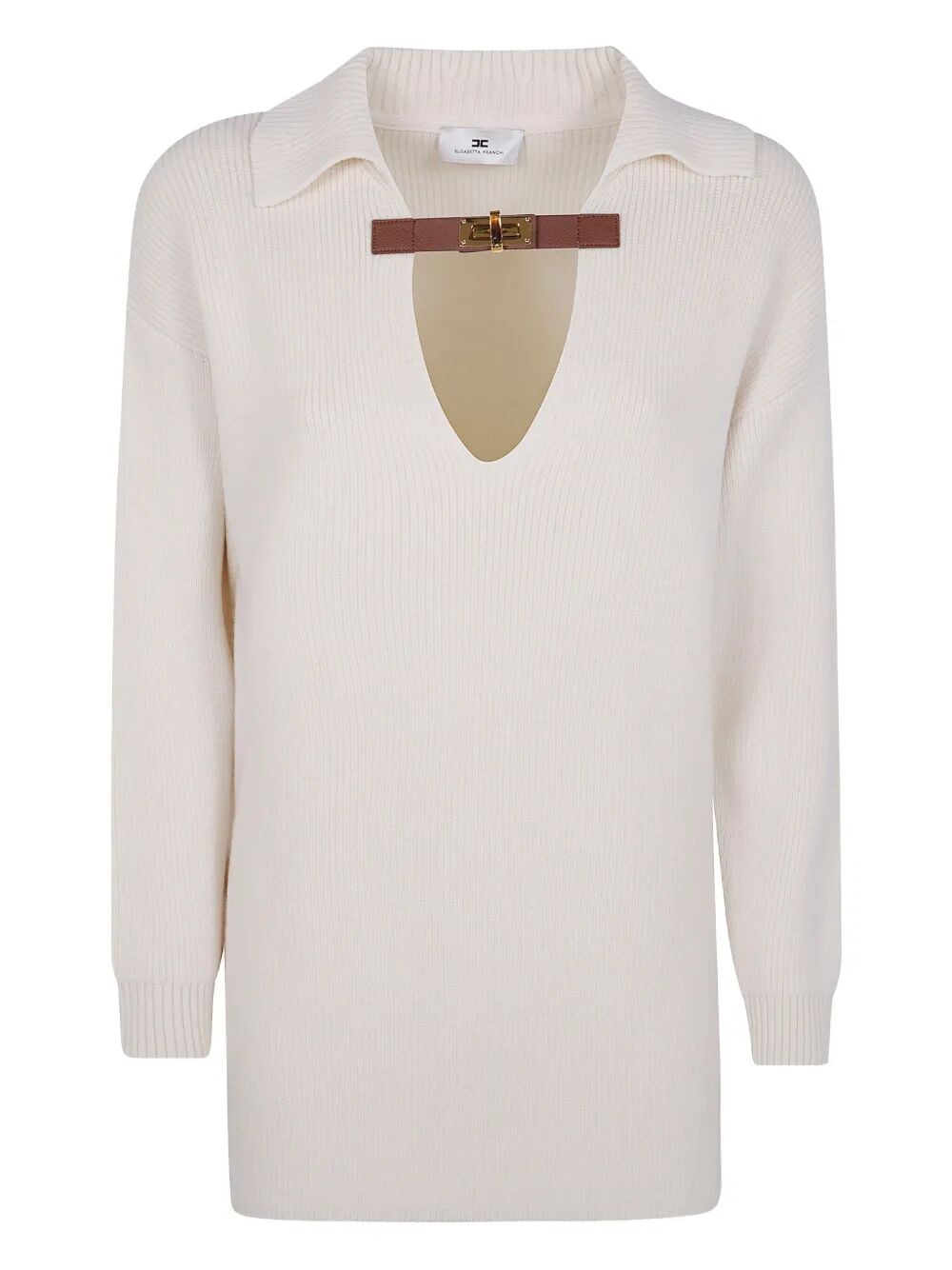 ELISABETTA FRANCHI Polo Neck Sweater for Women - FW25 Collection