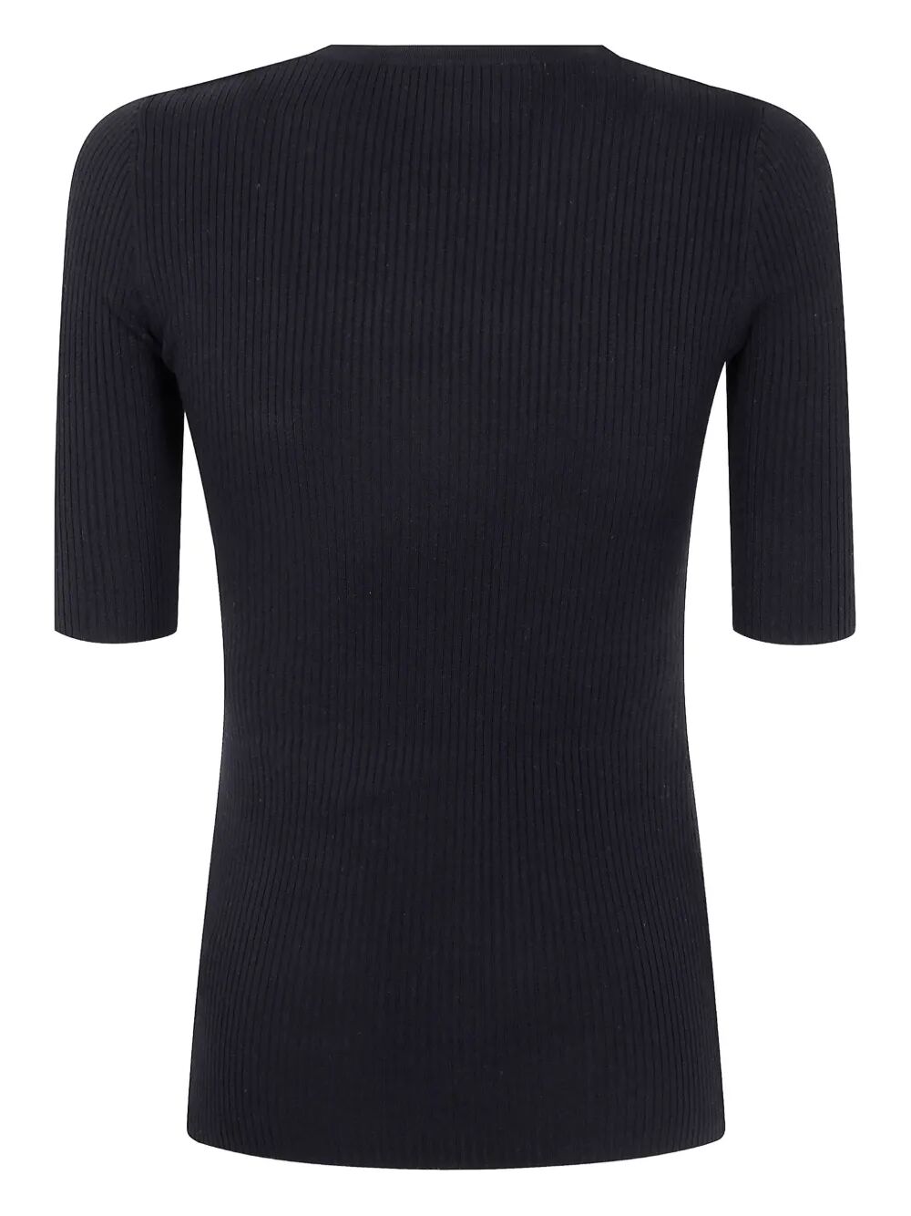 ELISABETTA FRANCHI Slim Fit Ribbed Jumper with Satin Pocket - Women's
