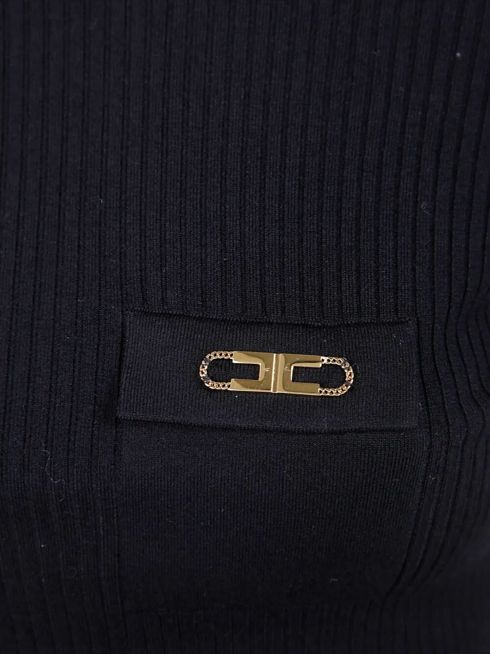 ELISABETTA FRANCHI Slim-Fit Ribbed Knit with Pocket