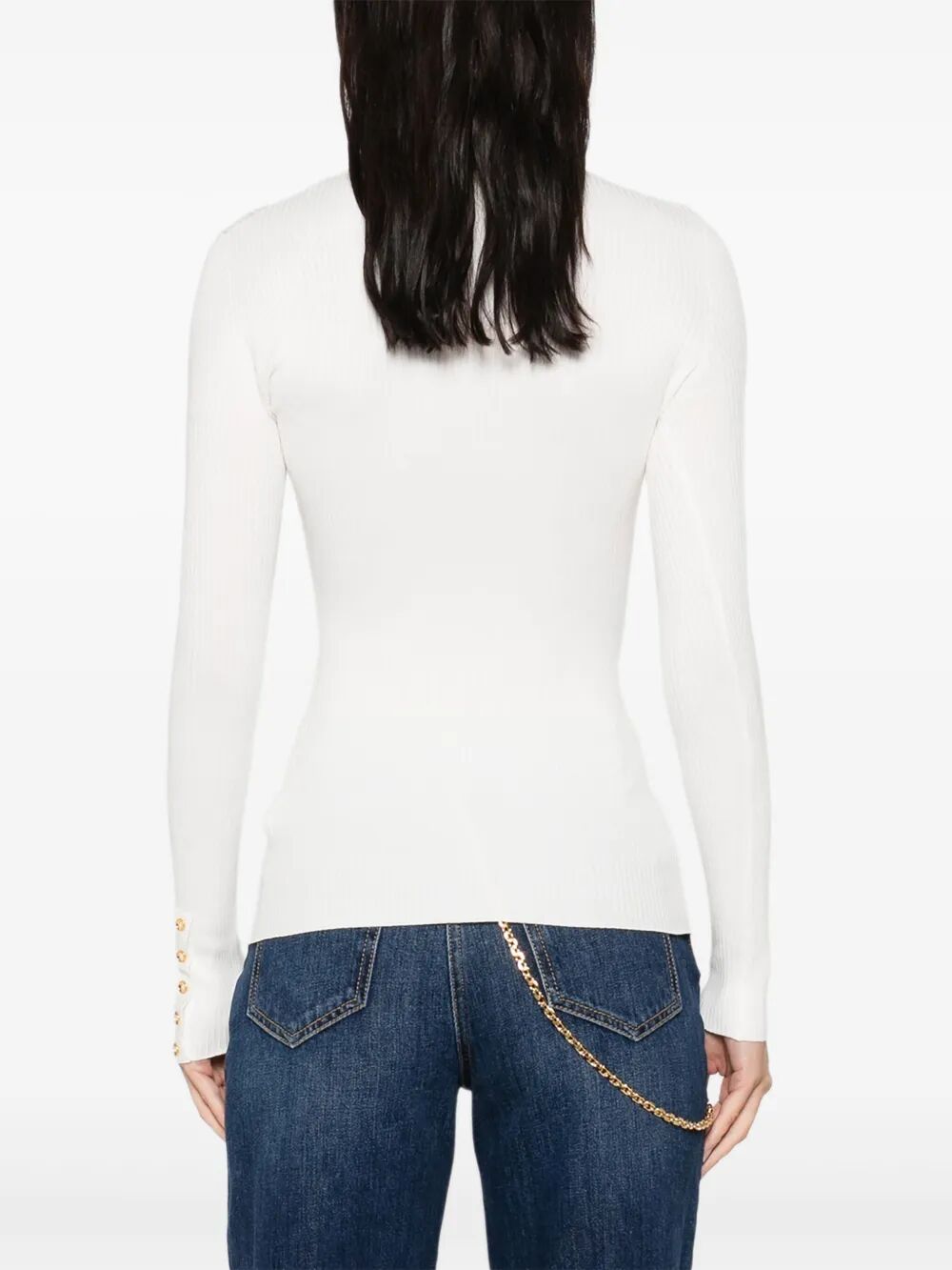 ELISABETTA FRANCHI Slim-Fit Ribbed Knit with Pocket