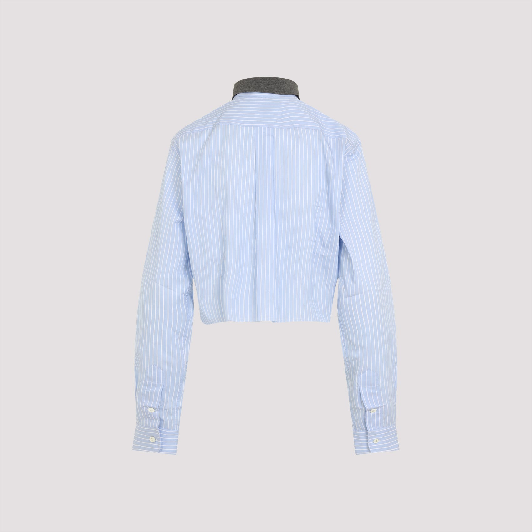 MIU MIU Embroidered Poplin Mini Shirt