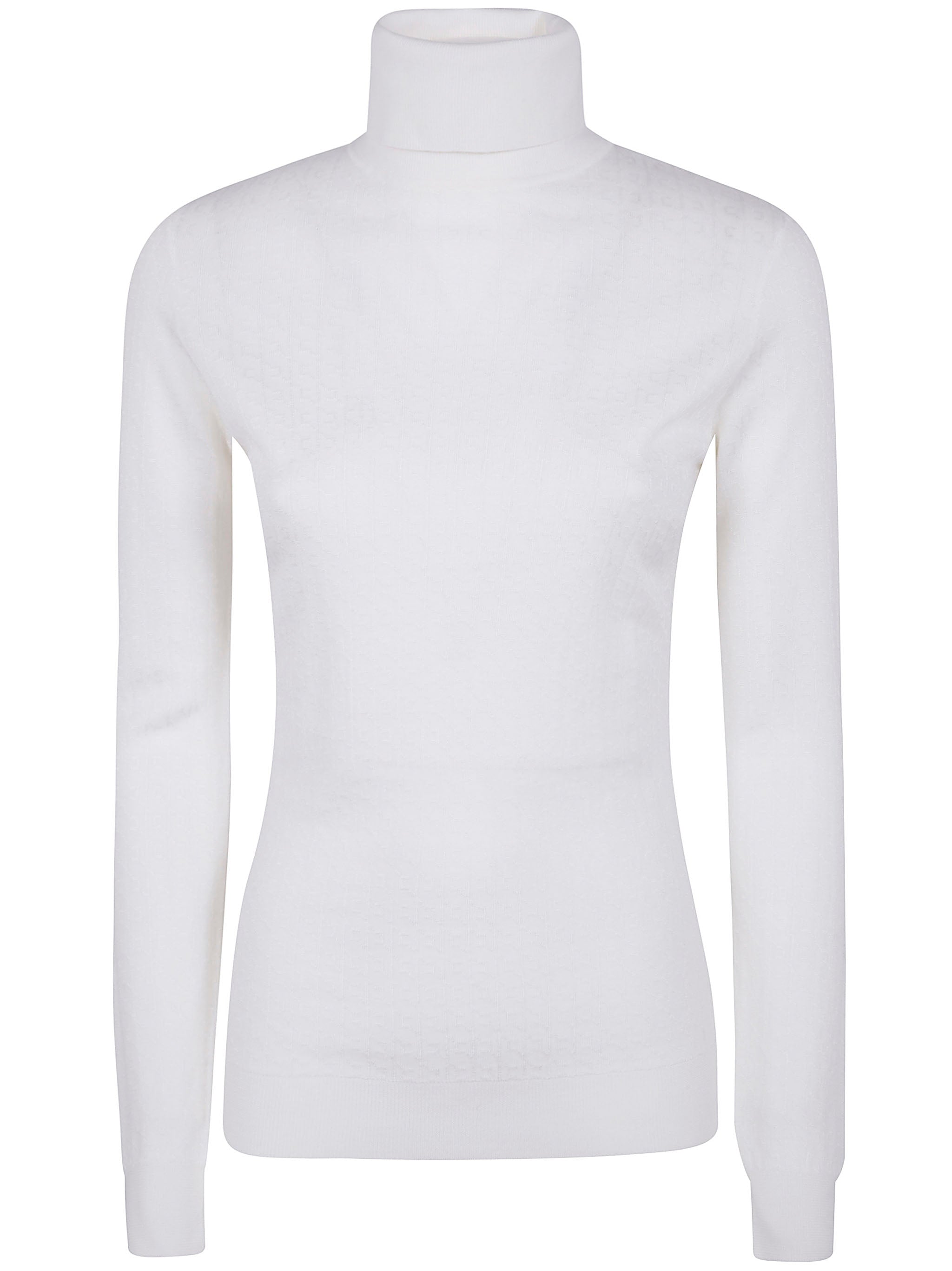 ELISABETTA FRANCHI Turtleneck Sweater with Logo for Women