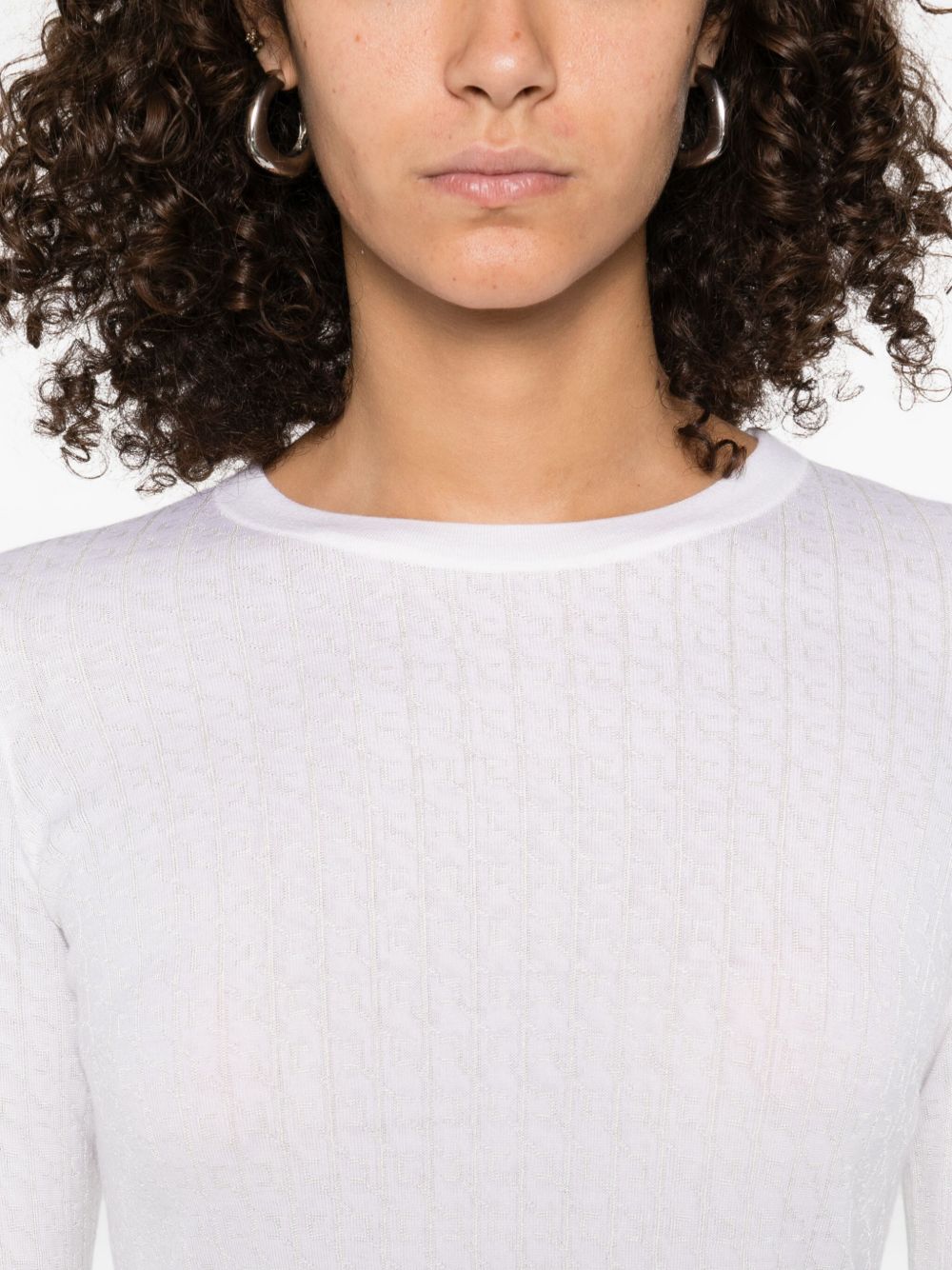 ELISABETTA FRANCHI Wool Blend Crewneck Sweater