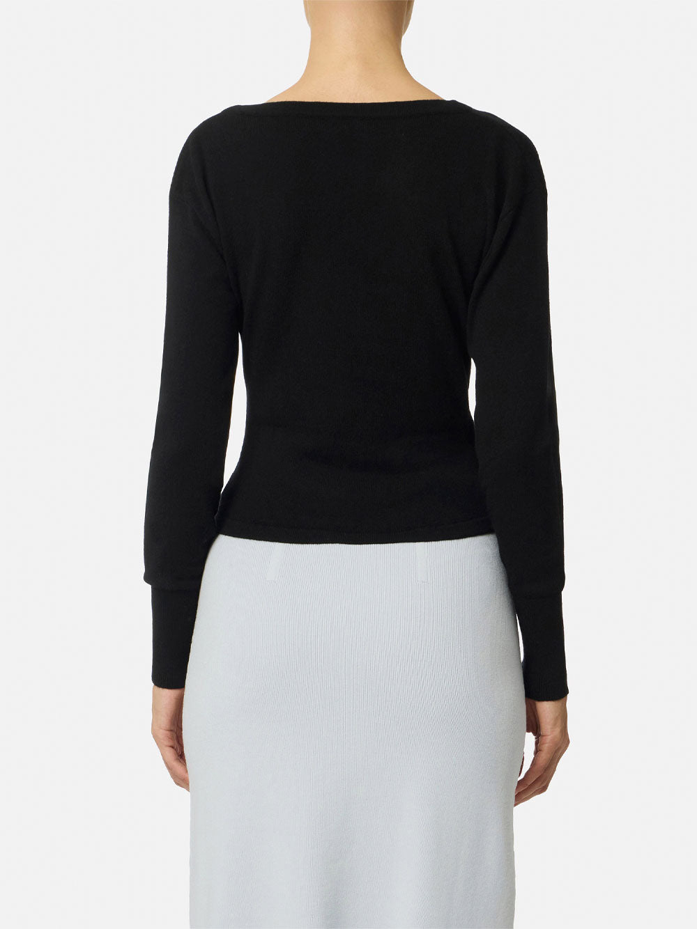 ELISABETTA FRANCHI Cashmere Blend Jumper with Jewel Buttons