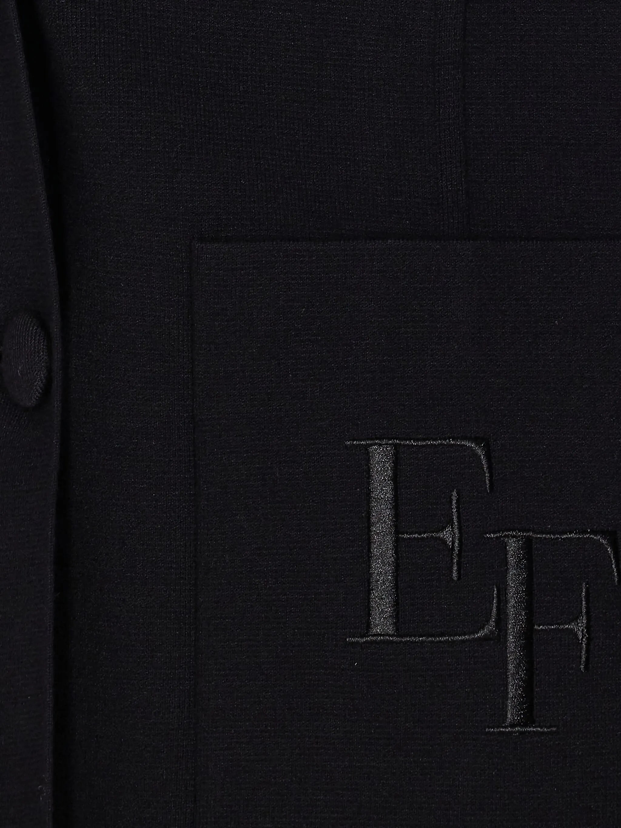 ELISABETTA FRANCHI Double-Breasted Knit Jacket with Embroidery