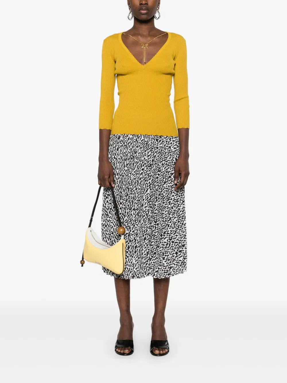 ELISABETTA FRANCHI V-Neck Sweater for Women - SS25 Collection