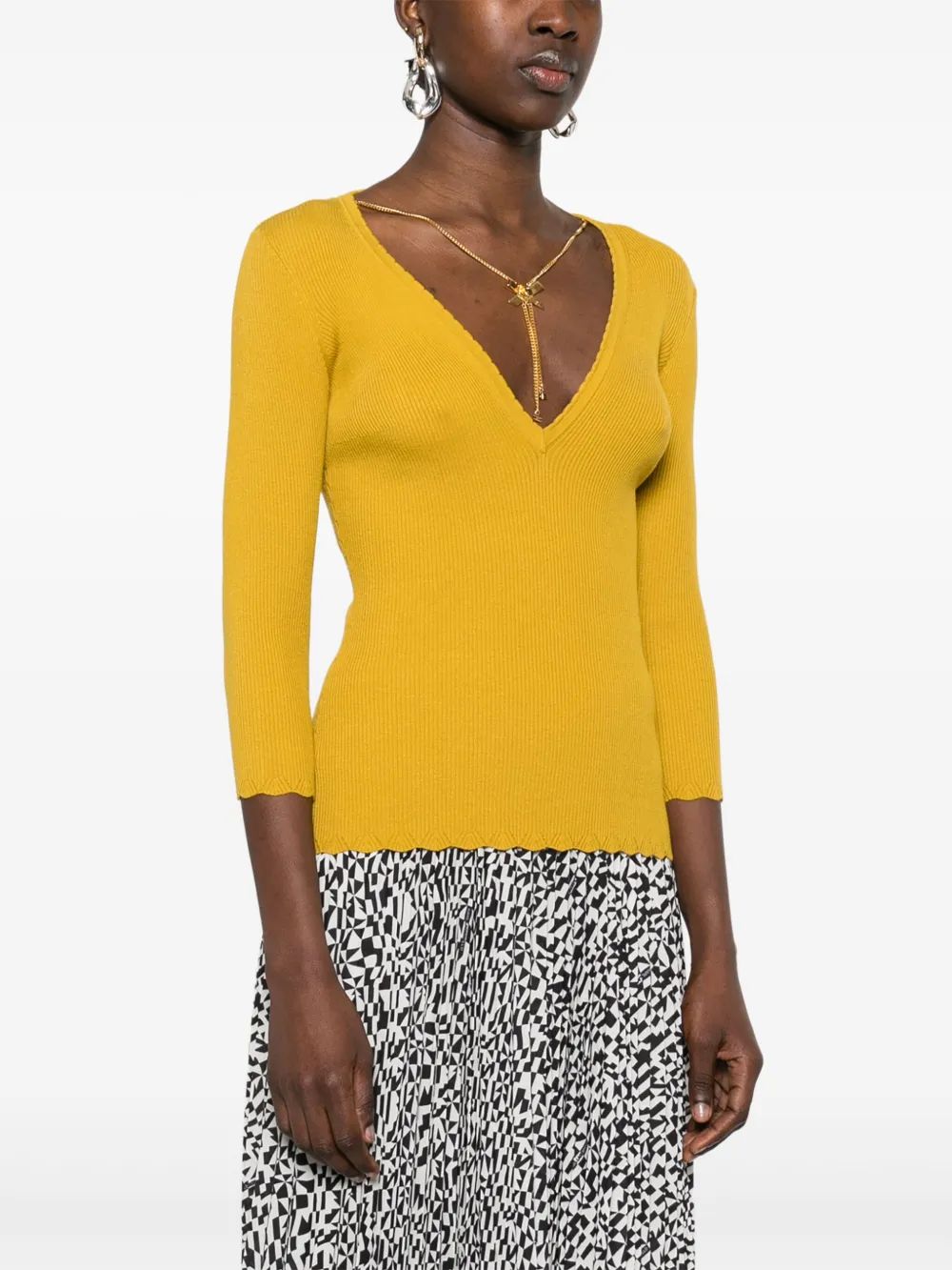 ELISABETTA FRANCHI V-Neck Sweater for Women - SS25 Collection