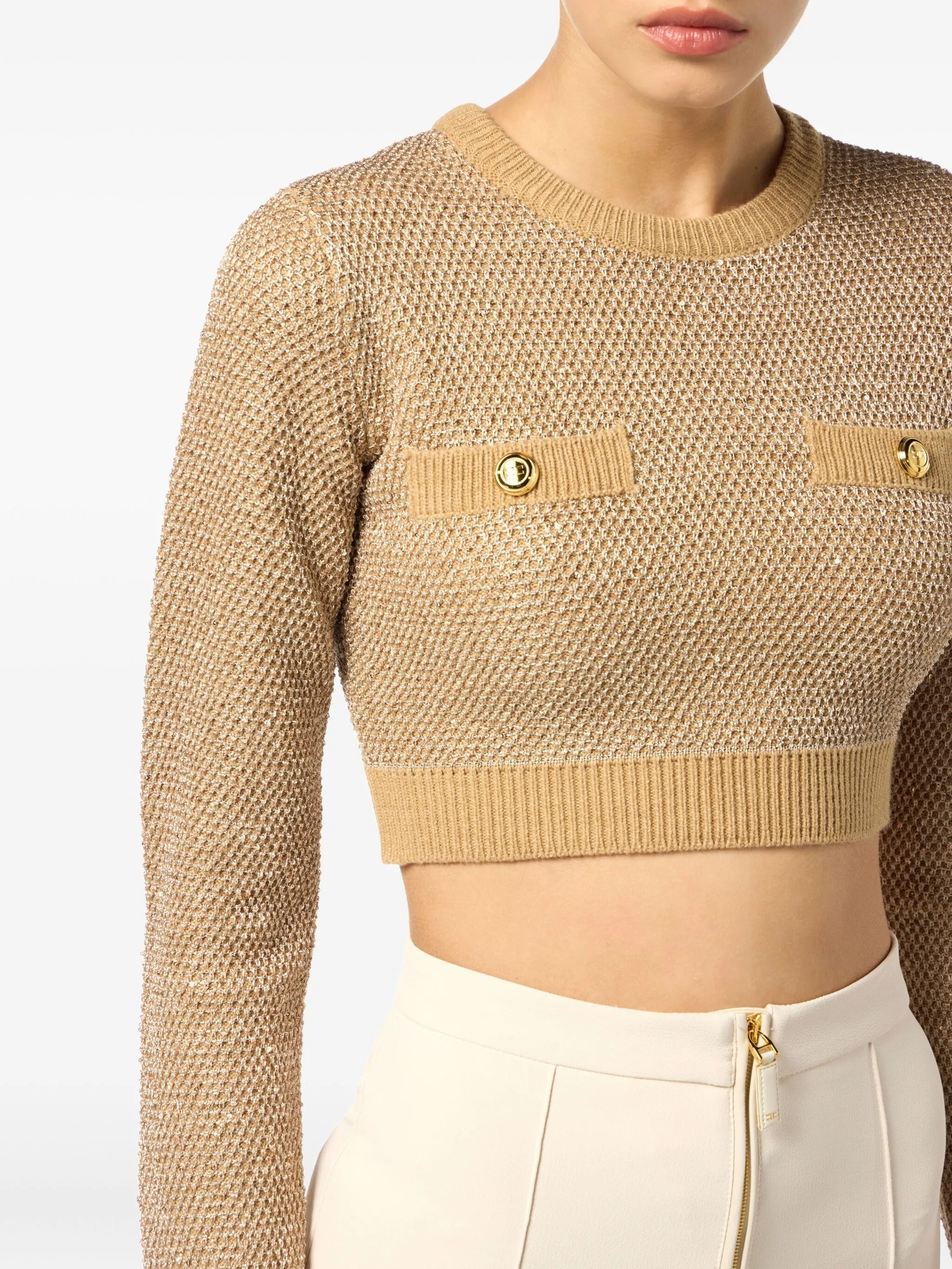 ELISABETTA FRANCHI Mini Sweater with Sequins