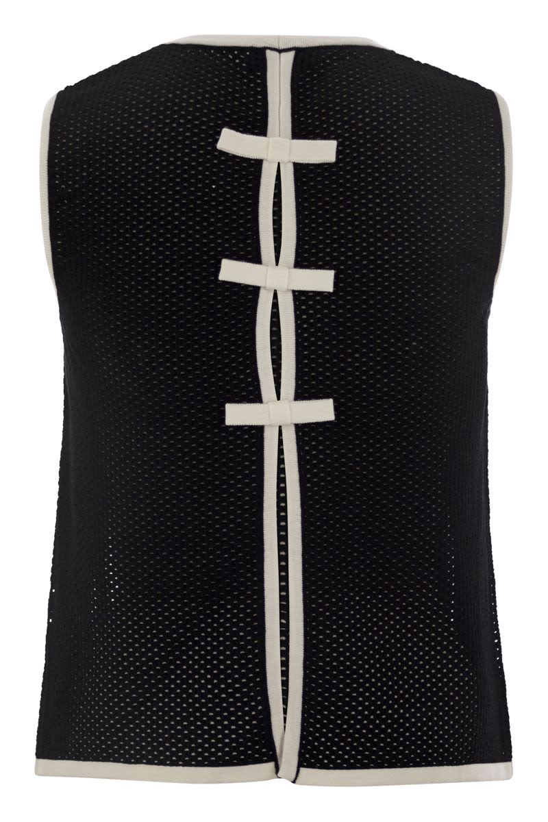 ELISABETTA FRANCHI Chic Tank Top with Decorative Flaps