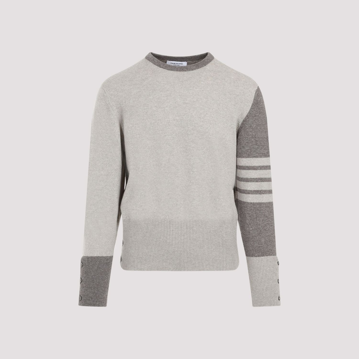 THOM BROWNE Two-Tone Cashmere Sweater for Men