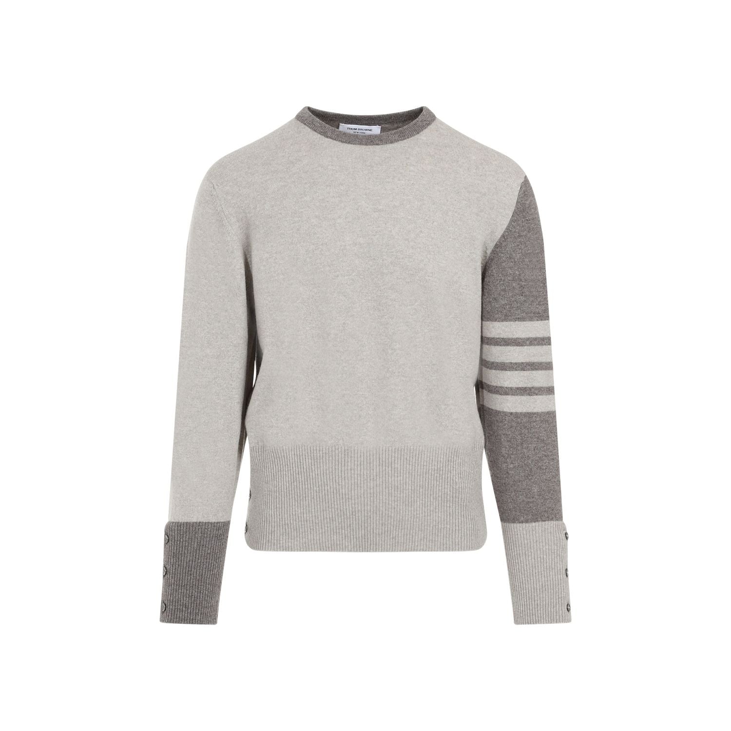 THOM BROWNE Two-Tone Cashmere Sweater for Men
