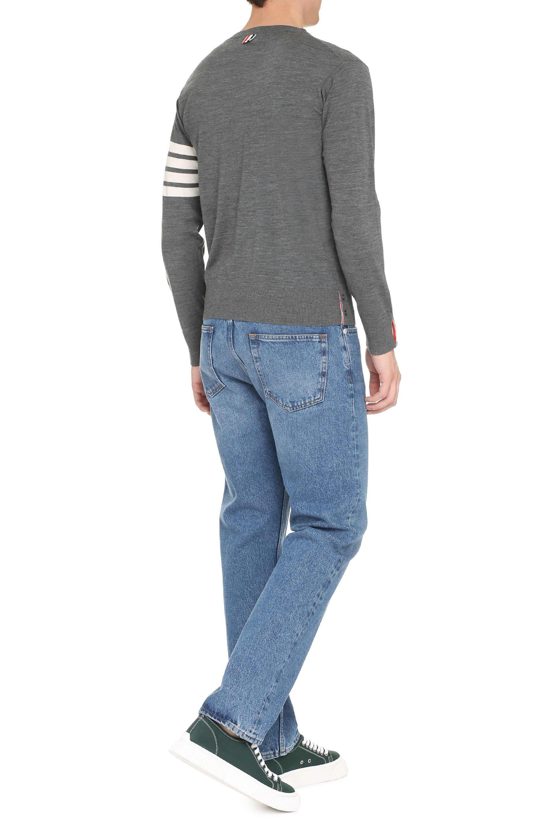 THOM BROWNE Classic Wool Sweater for Men - Timeless Fit