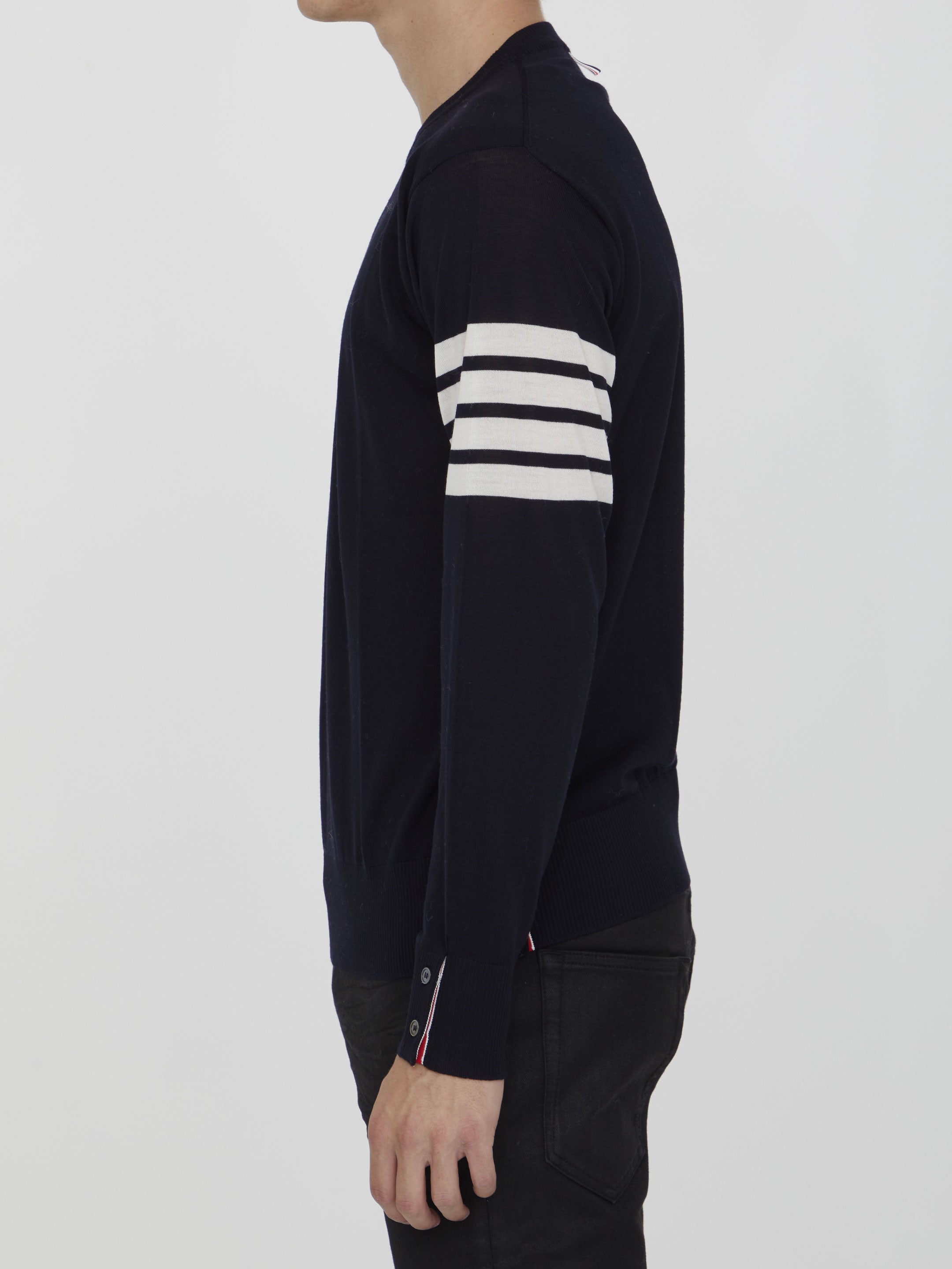 THOM BROWNE Wool 4-Bar Pullover