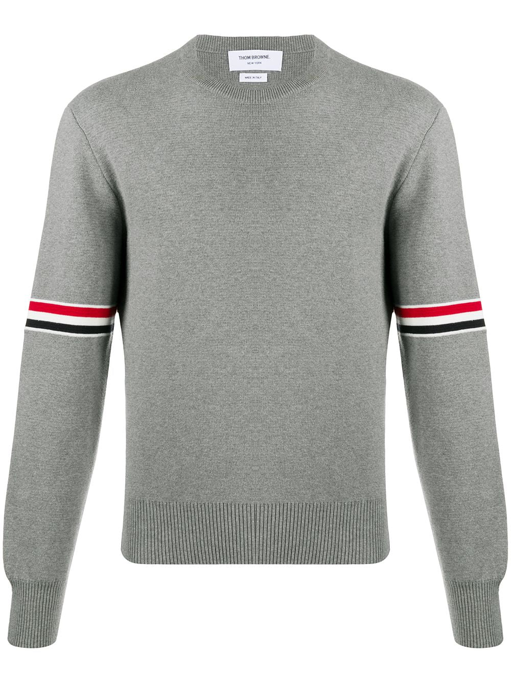 THOM BROWNE Crew-Neck Button Closure Cotton Sweater for Men - FW24