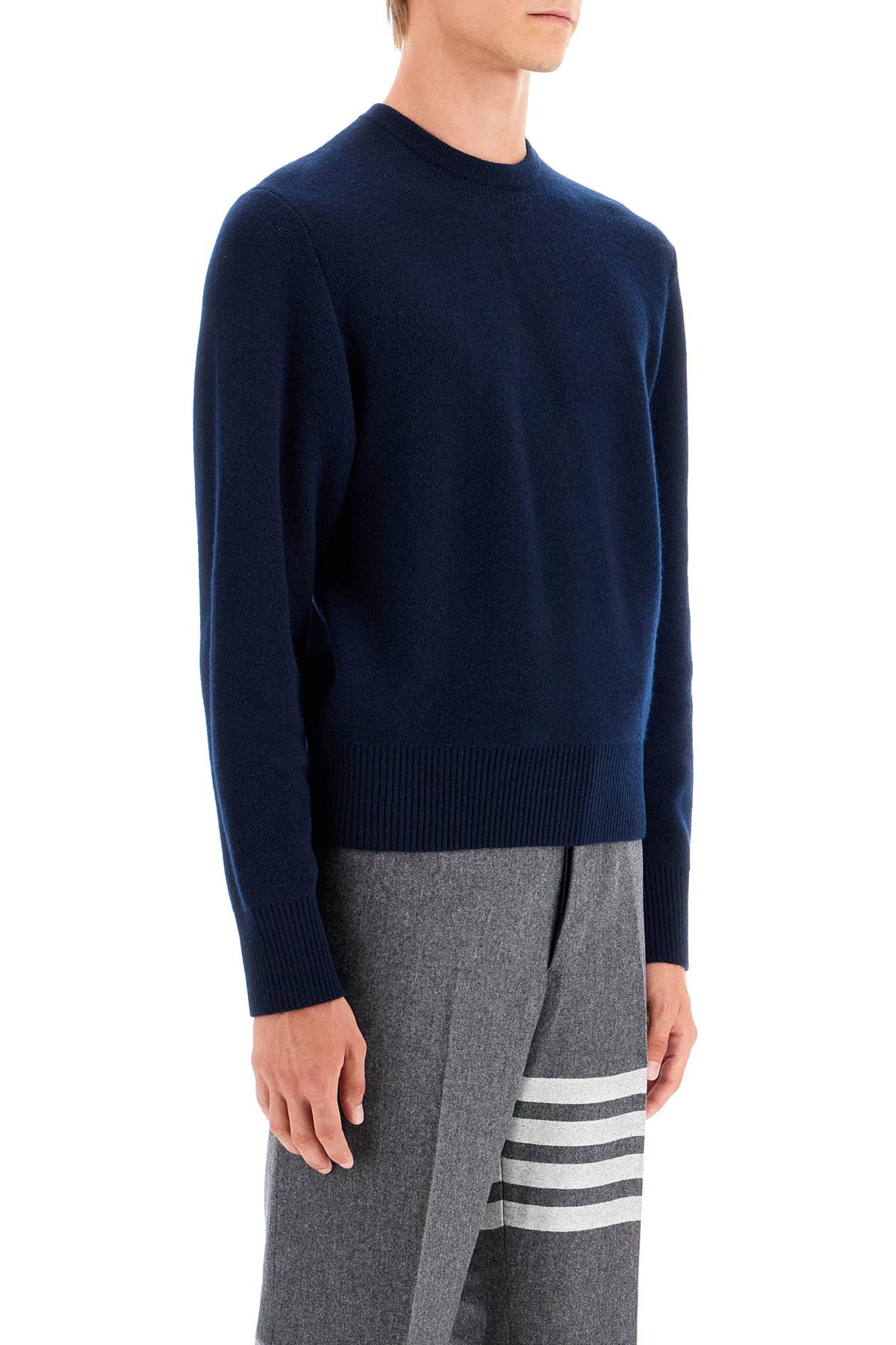 THOM BROWNE Men's Wool Sweater - Washed Pique Stitch