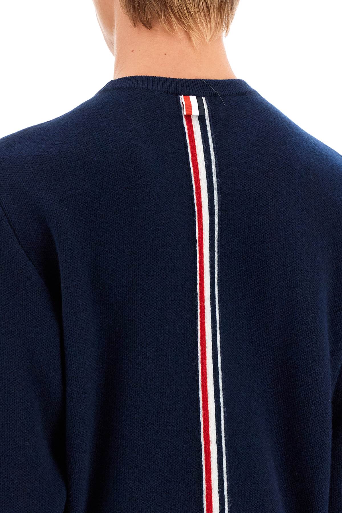 THOM BROWNE Men's Wool Sweater - Washed Pique Stitch