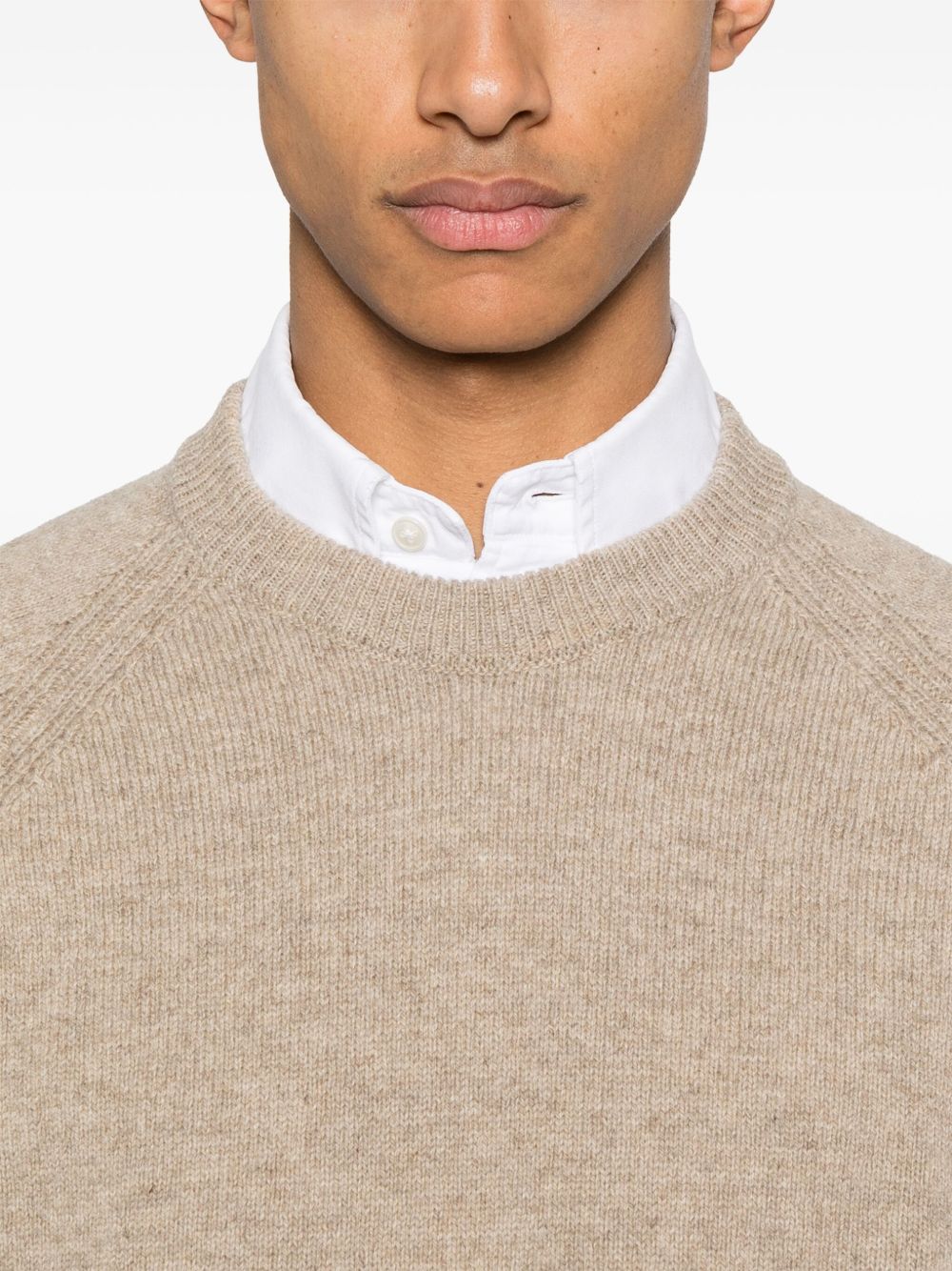 THOM BROWNE Men's Relaxed Raglan Sleeve Wool Sweater