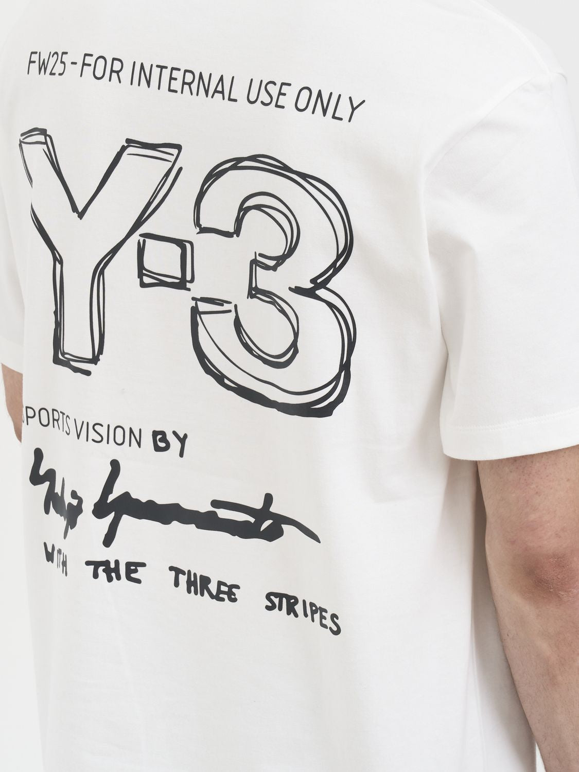 Y-3 Men's Cut Sleeves Cotton T-Shirt