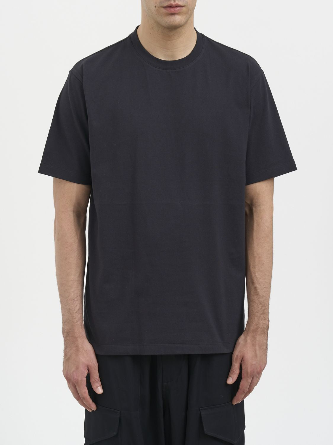 Y-3 Men's Sleeves Cut Cotton Merch T-Shirt