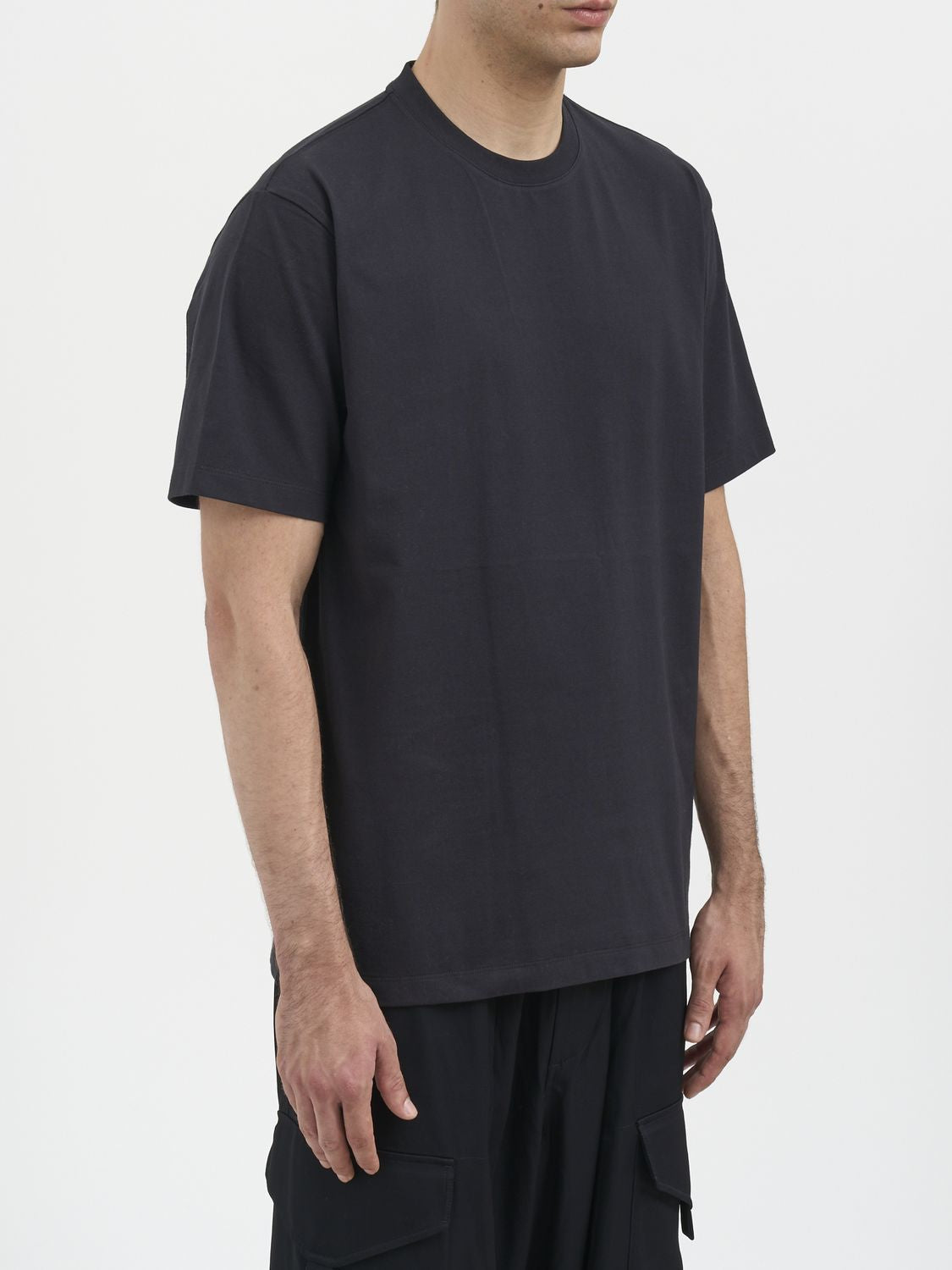 Y-3 Men's Sleeves Cut Cotton Merch T-Shirt