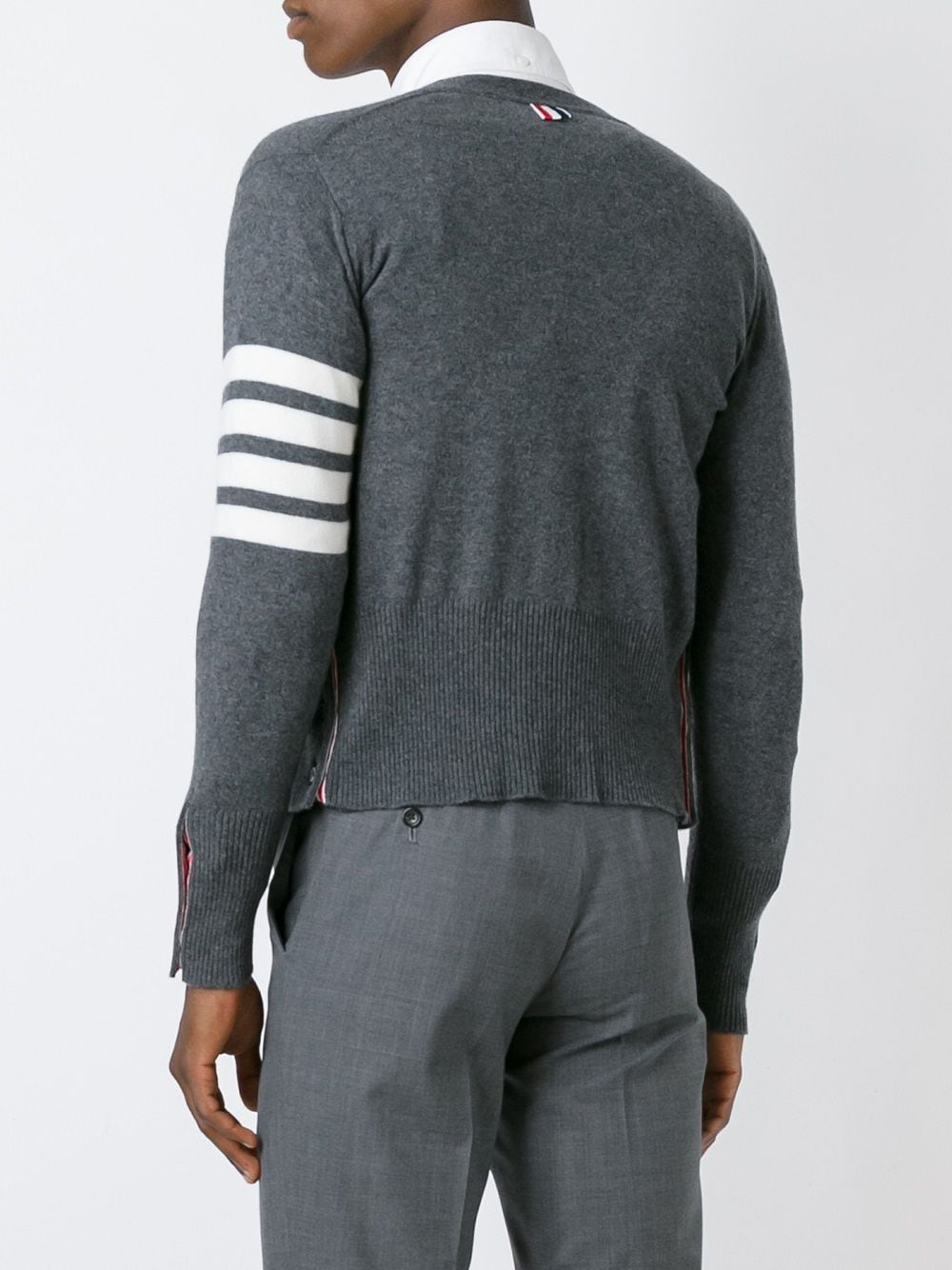 THOM BROWNE V-Neck Cardigan - Size 3