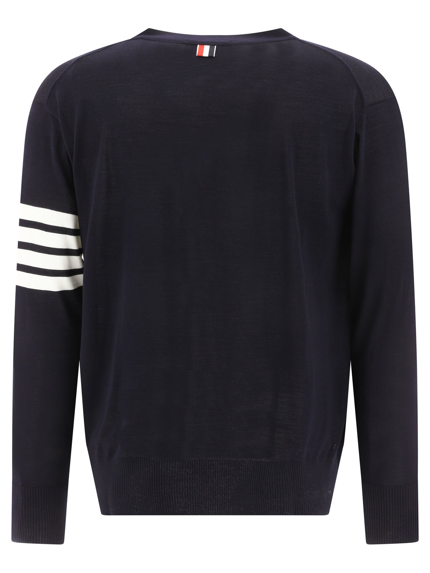THOM BROWNE Classic V-Neck Knit Cardigan for Men