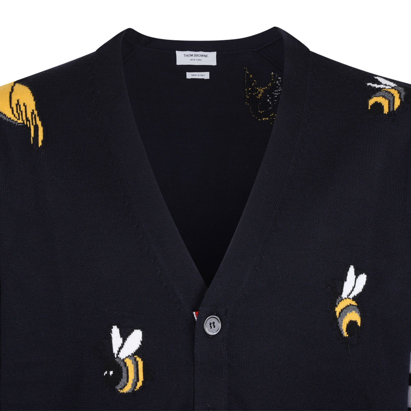 THOM BROWNE Classic Wool Cotton Sweater for Men