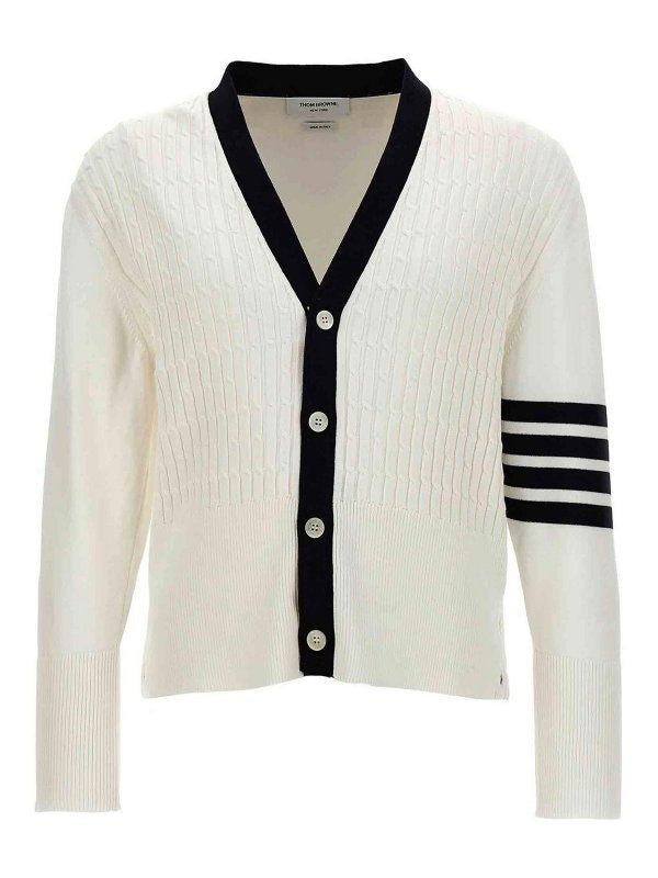 THOM BROWNE Cotton Cardigan for Men