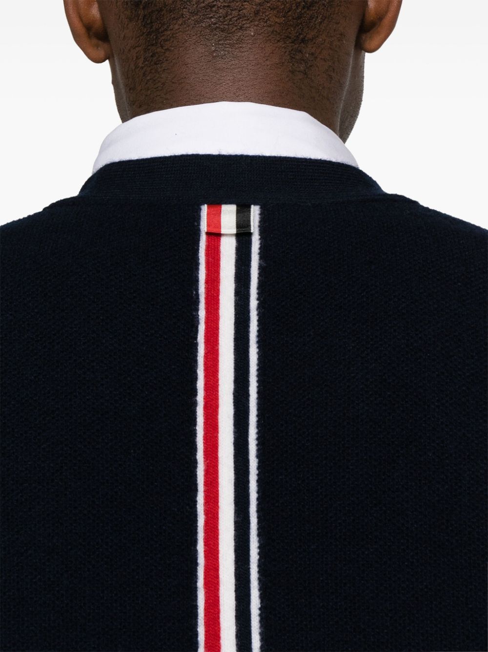THOM BROWNE Men's Wool V-Neck Cardigan