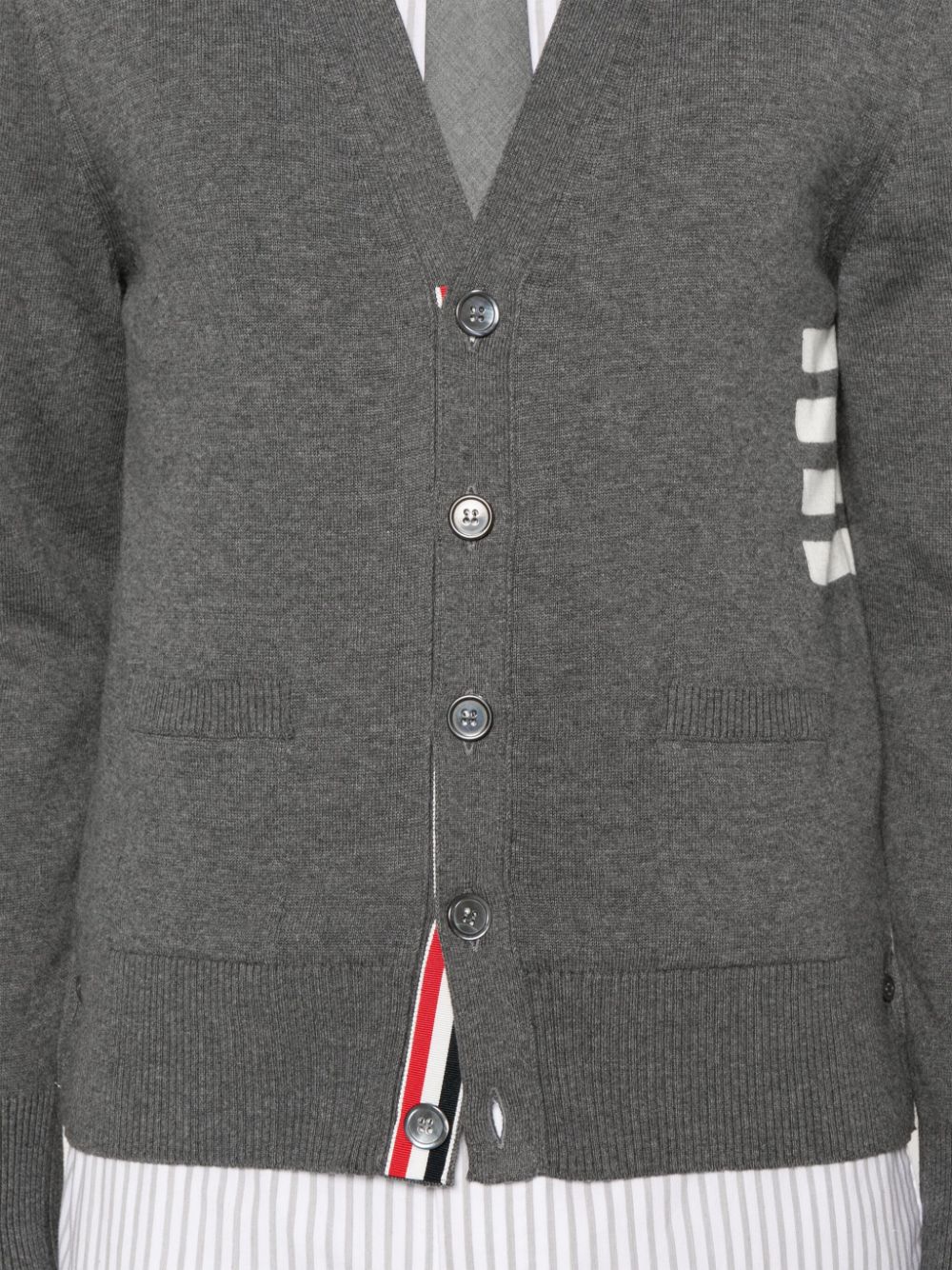 THOM BROWNE Signature 4-Bar Cotton Cardigan for Men