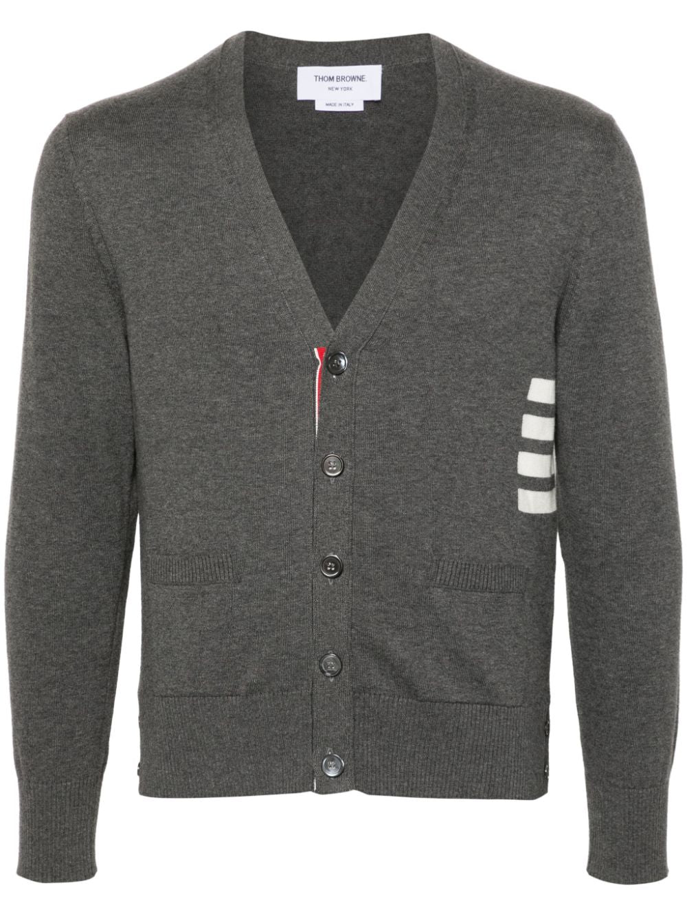 THOM BROWNE Signature 4-Bar Cotton Cardigan for Men