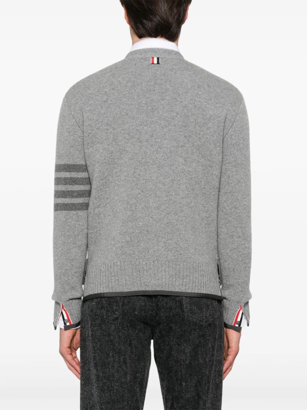 THOM BROWNE Classic Virgin Wool Sweater for Men