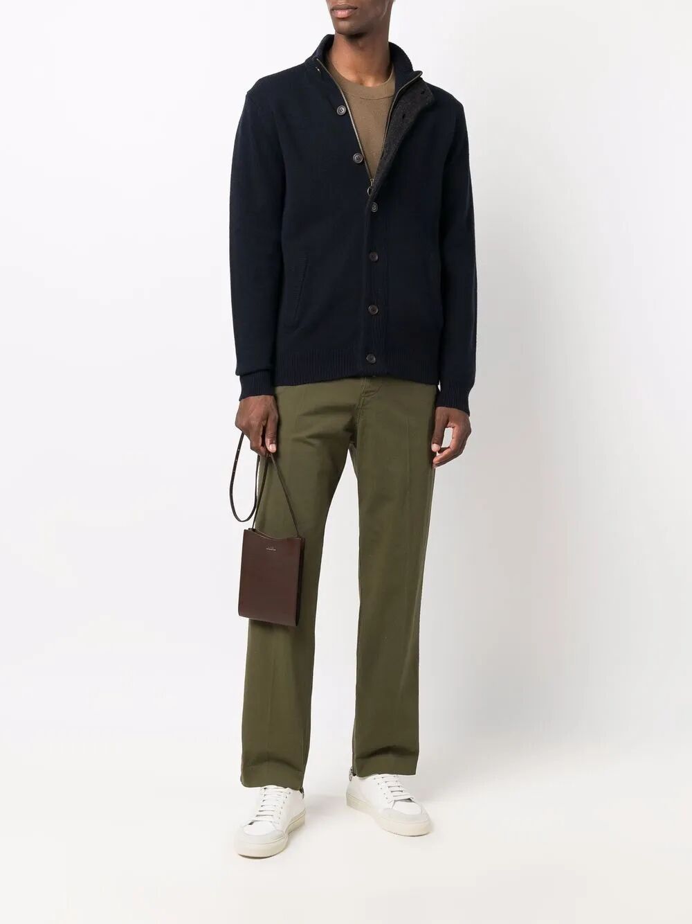 BARBOUR Essential Patch Zip Through Knitwear for Men