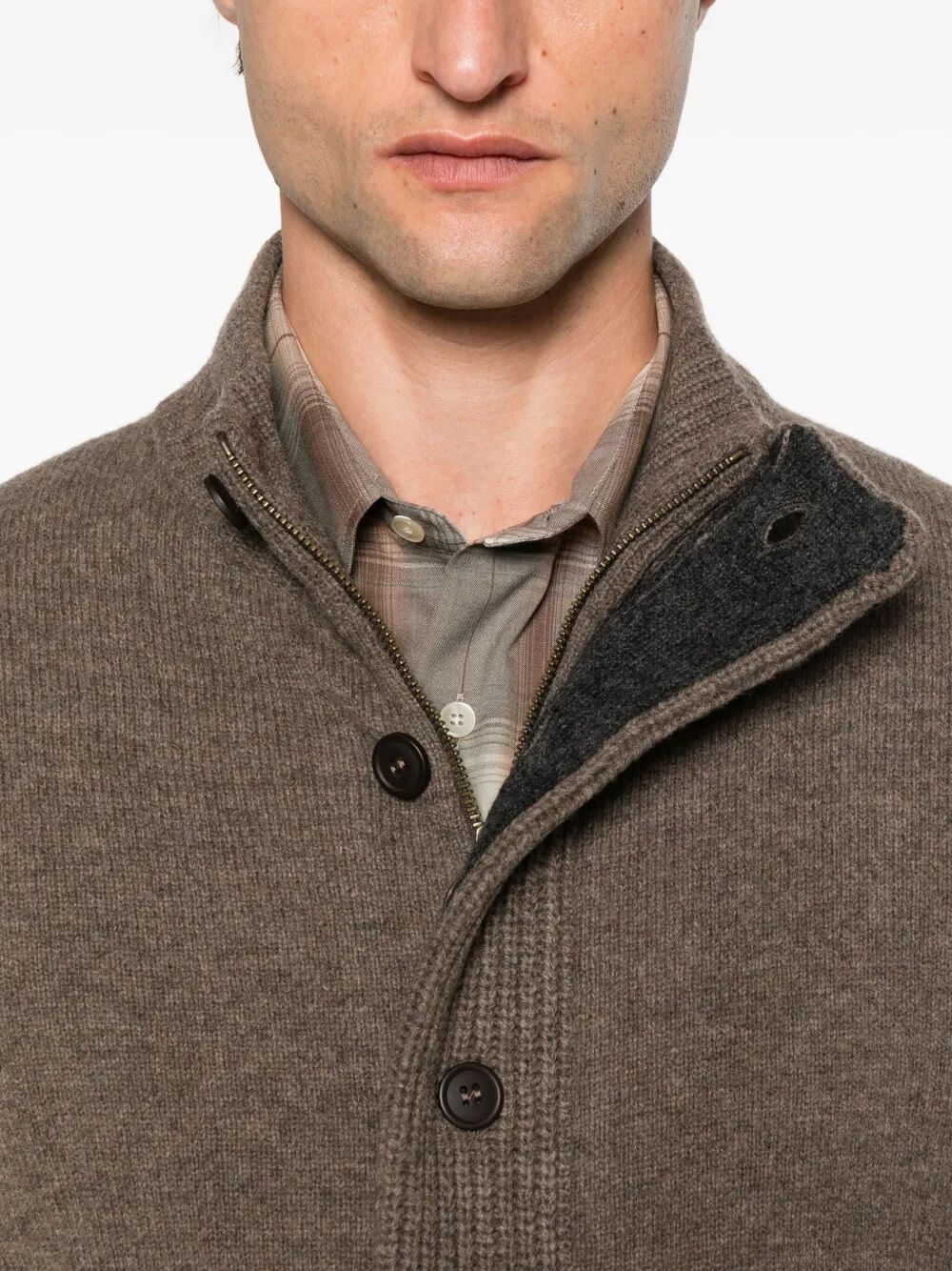 BARBOUR Essential Patch Zip Through Knitwear for Men