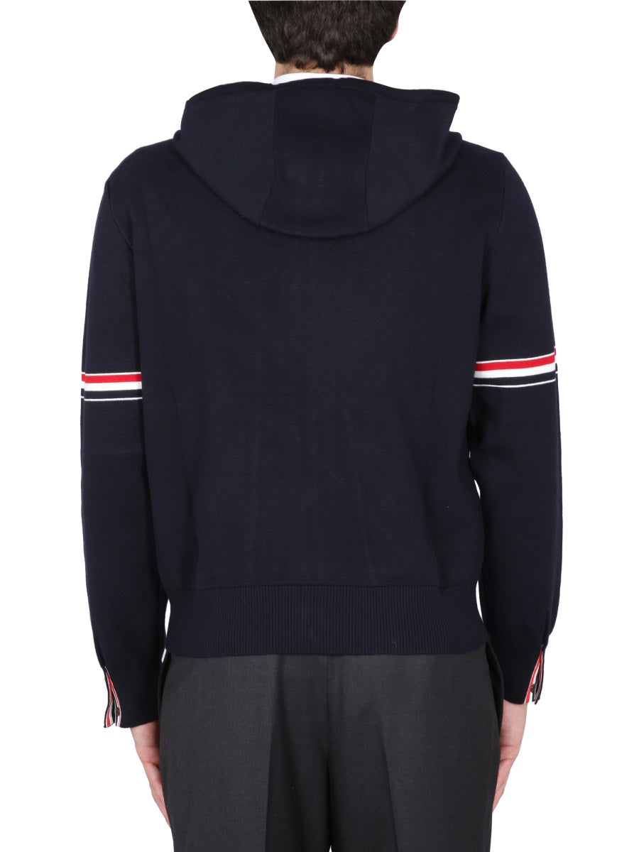 THOM BROWNE Classic Hoodie with Drawstring