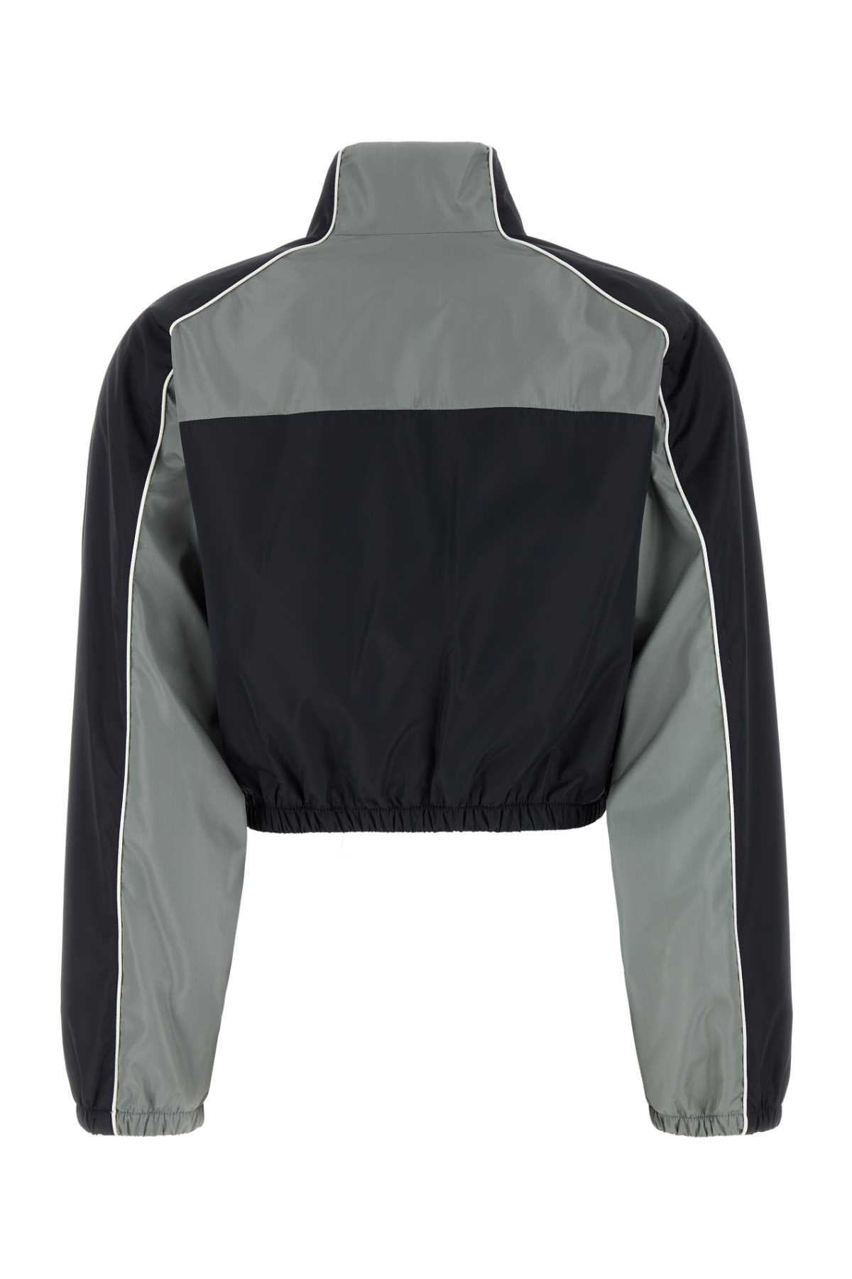 MIU MIU Two-Tone Tech Silk Jacket for Women