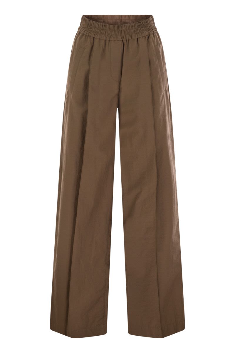 BRUNELLO CUCINELLI Loose Fit Cotton Trousers for Women