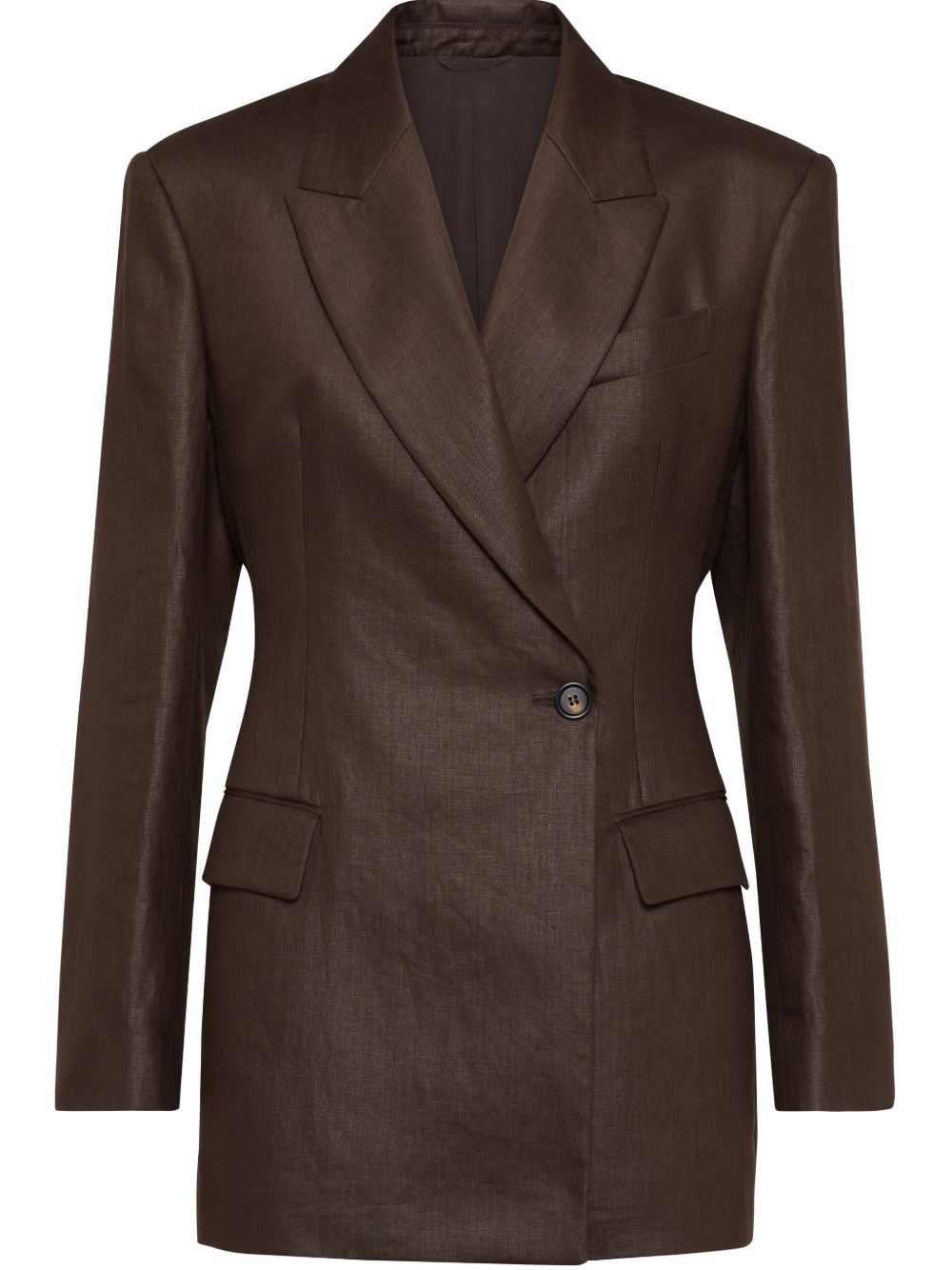 BRUNELLO CUCINELLI Shiny Linen Double-Breasted Jacket for Women