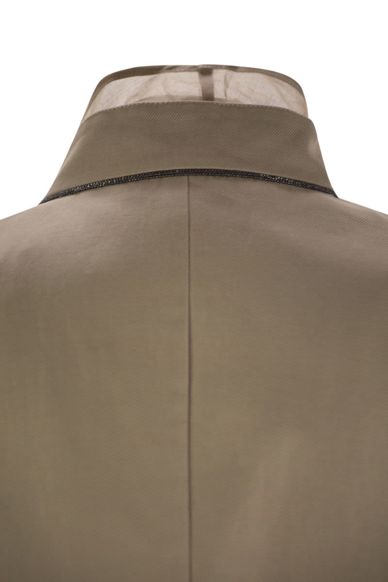 BRUNELLO CUCINELLI Cotton and Linen Cover Gilet with Detachable Light Knit Insert