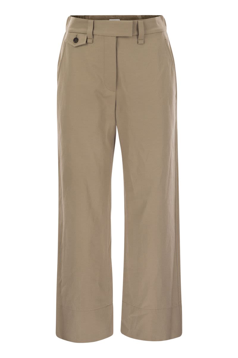 BRUNELLO CUCINELLI Mini Chino Crop Trousers with Elegant Cover-Up