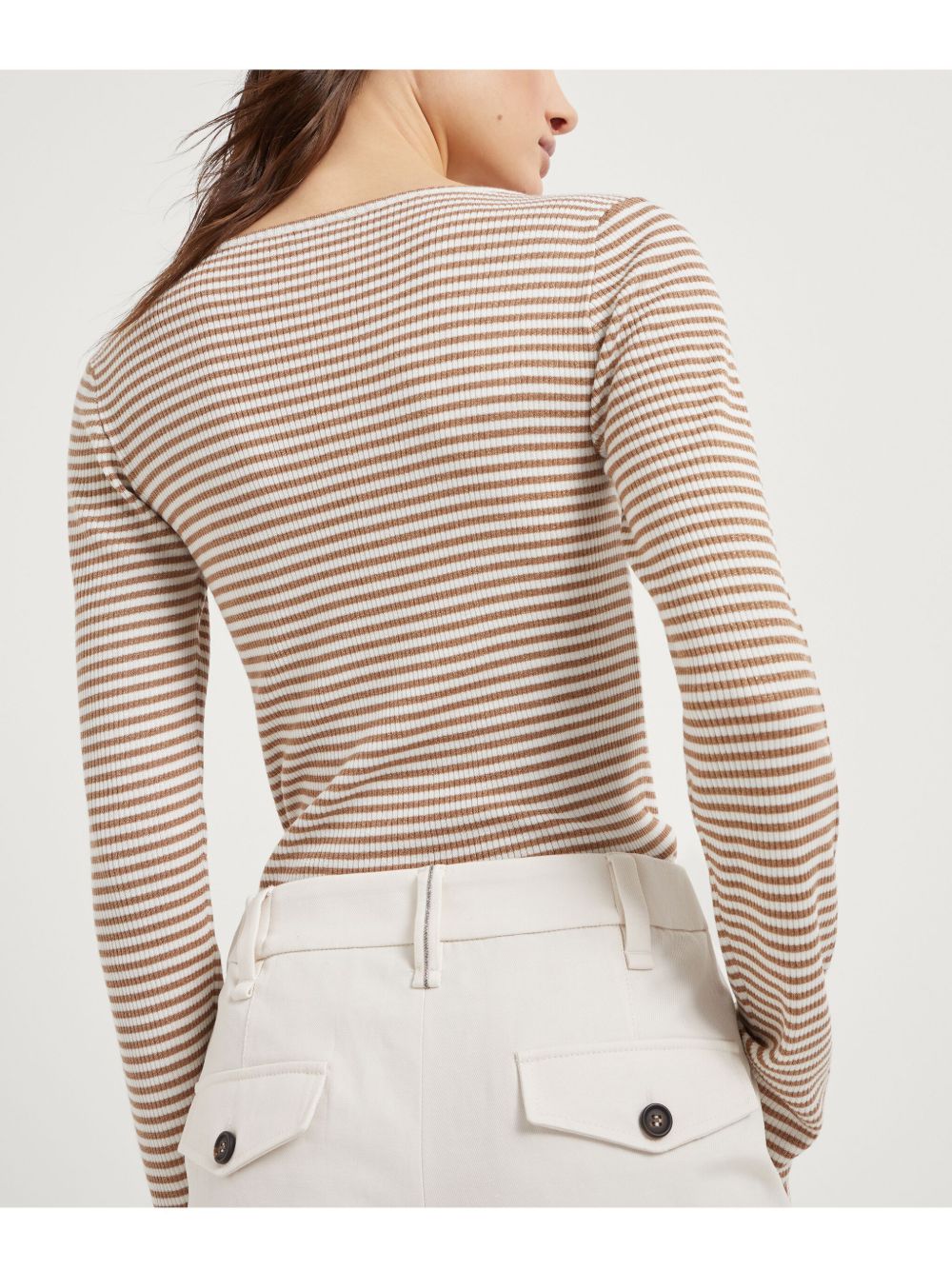 BRUNELLO CUCINELLI Cotton-Linen Blend Trousers for Women