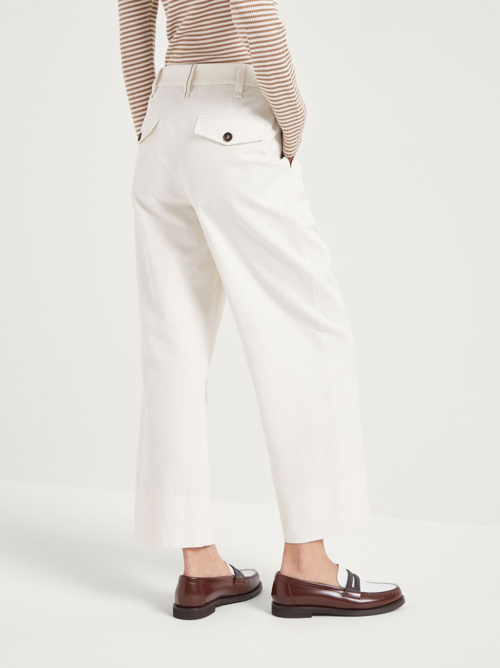 BRUNELLO CUCINELLI Cotton-Linen Blend Trousers for Women