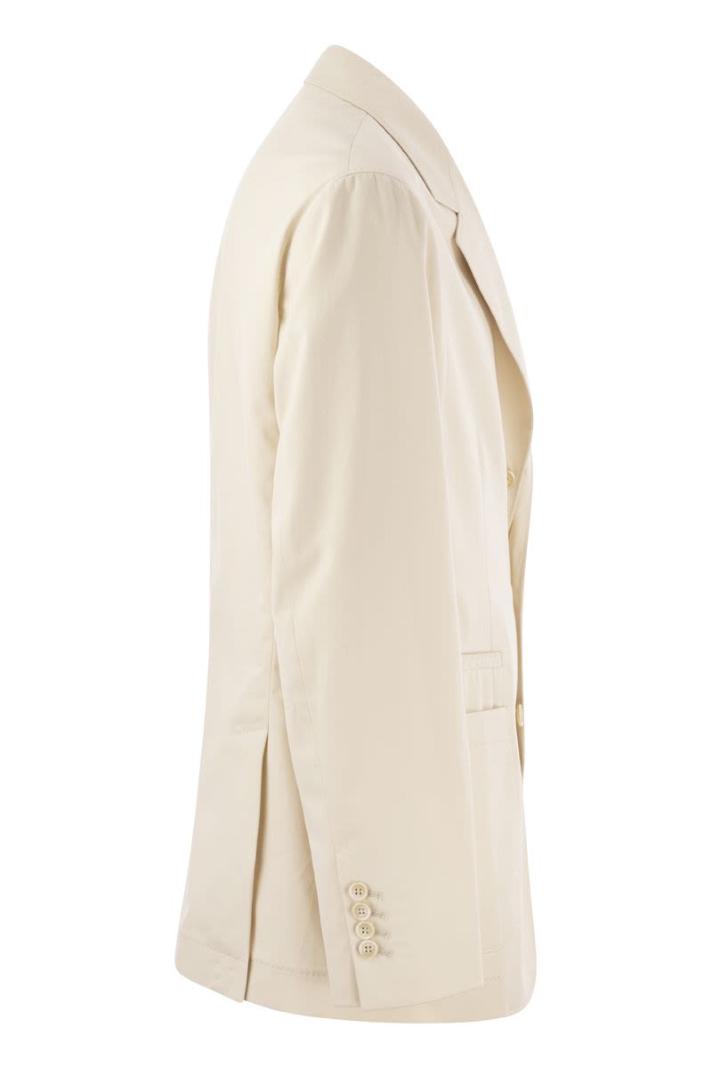 BRUNELLO CUCINELLI Deconstructed Cotton and Cashmere Jacket with Patch Pockets