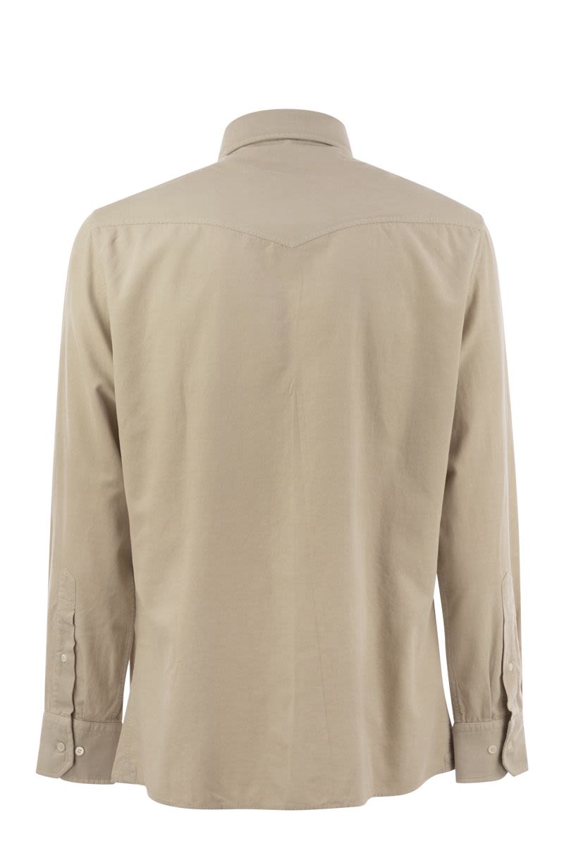 BRUNELLO CUCINELLI Easy Fit Corduroy Shirt for Men