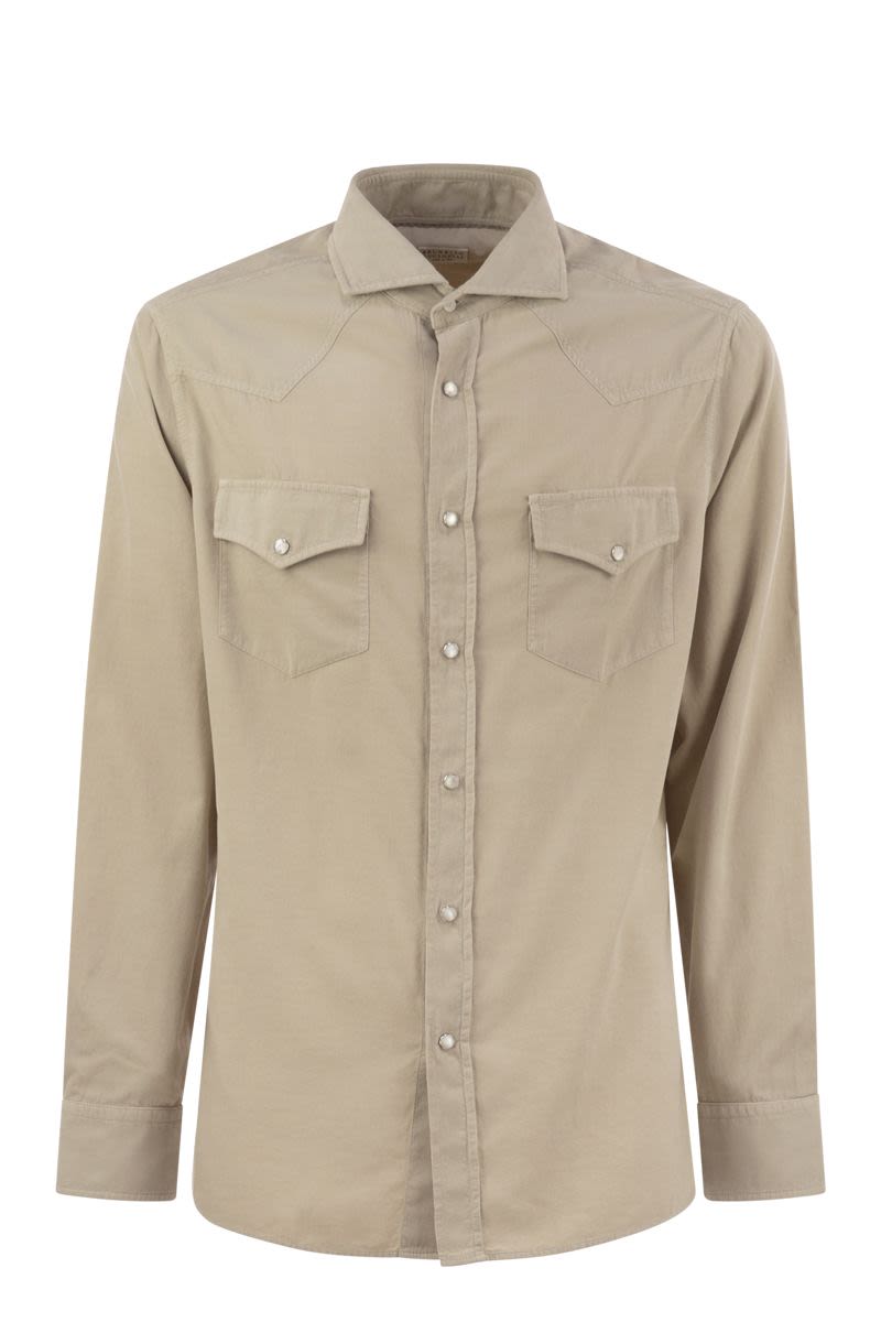 BRUNELLO CUCINELLI Easy Fit Corduroy Shirt for Men