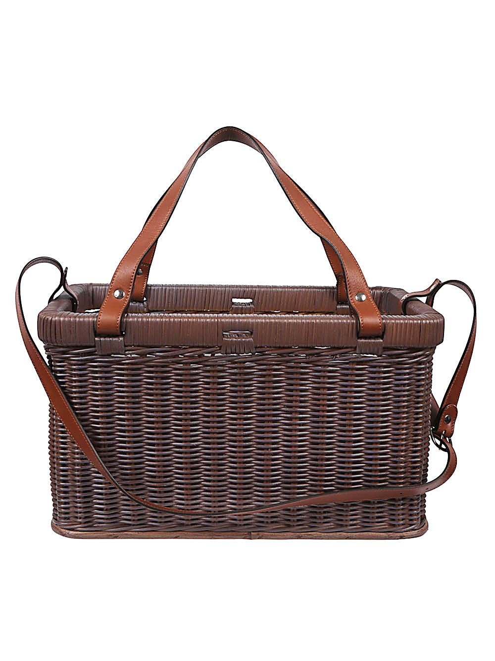 BRUNELLO CUCINELLI Wicker Basket Handbag for Women - Perfect for Picnics