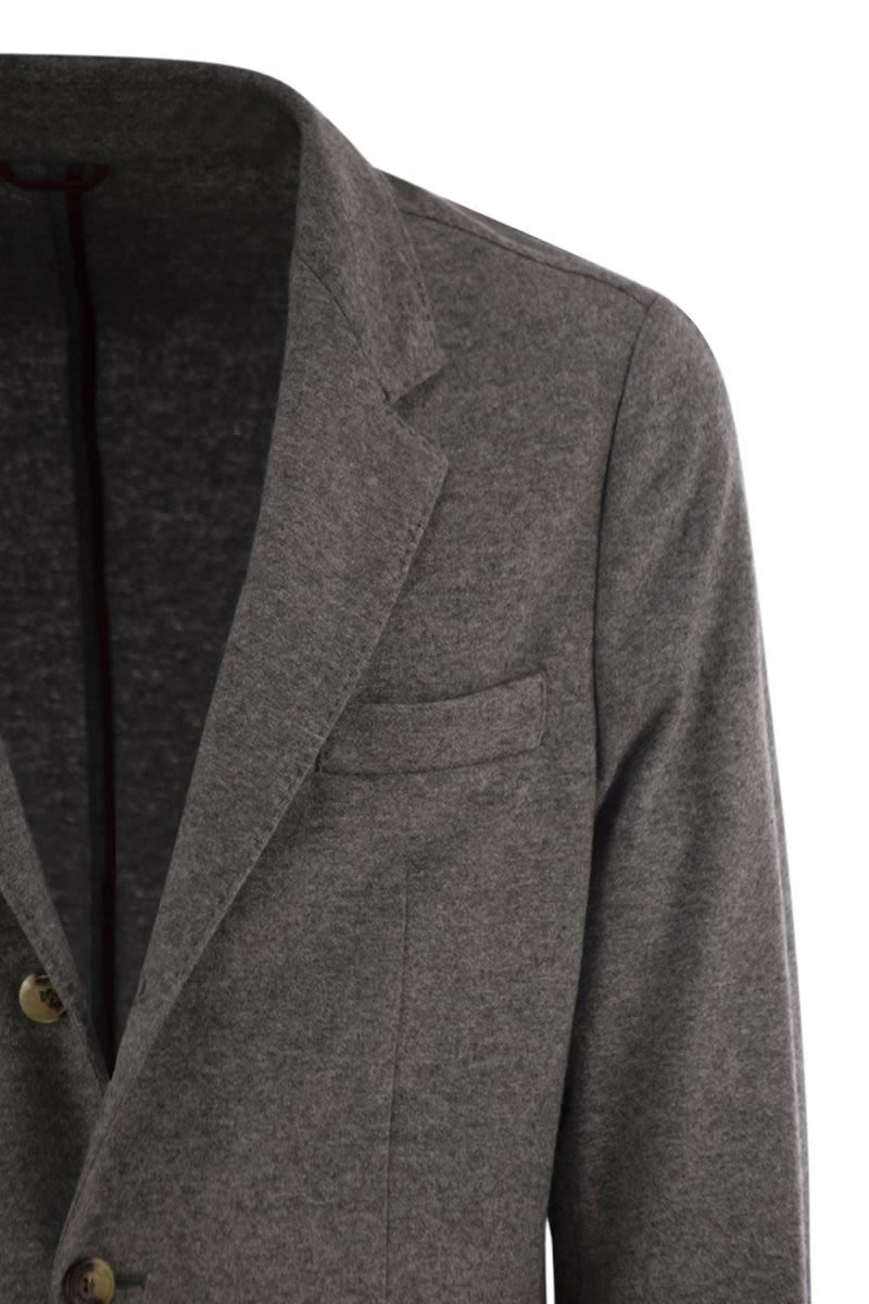 BRUNELLO CUCINELLI Cashmere T-Shirt Blazer with Patch Pockets