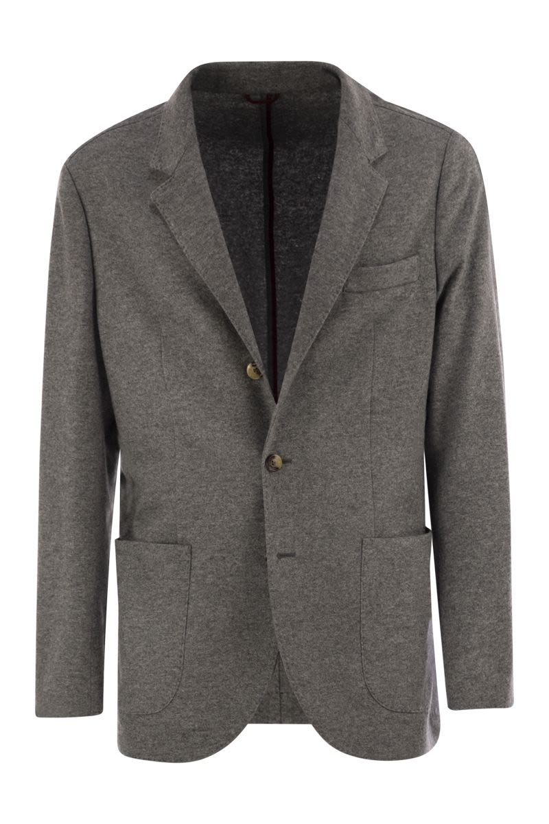 BRUNELLO CUCINELLI Cashmere T-Shirt Blazer with Patch Pockets